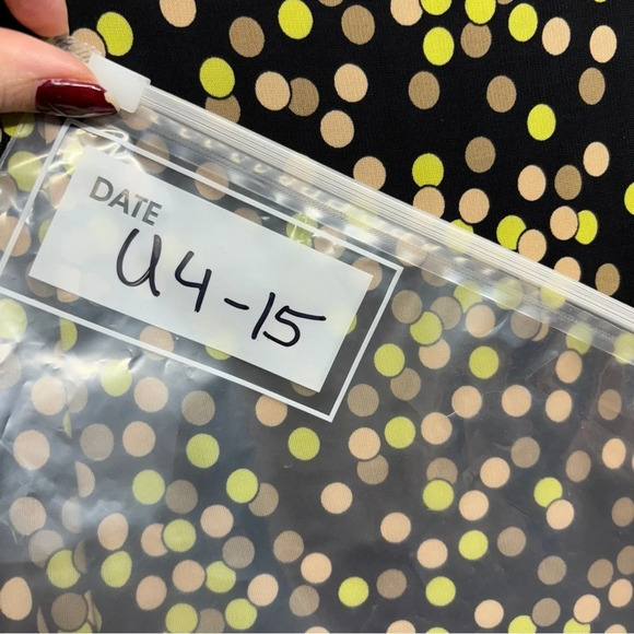 Talbots Dot Midi Skirt A Line Stretchy Rayon Spandex - Picture 6 of 6